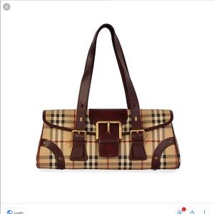 BURBERRY Haymarket Check small shoulder bag